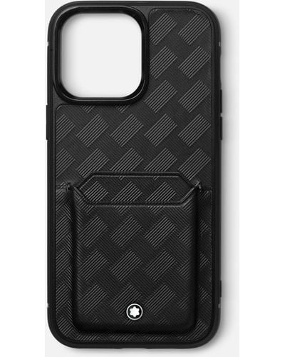 Montblanc Extreme 3.0 Funda Rígida Para Apple Iphone 15 pro Max Con 2 tarjetas - Negro