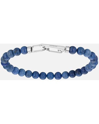 Montblanc Bracelet Wrap Me En Acier Et Sodalite - Bleu
