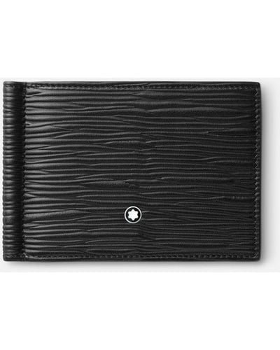 Montblanc 4810 Wallet 6cc With Money Clip - Black