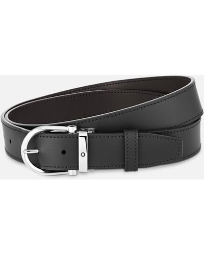 Montblanc Ceinture Réversible À Boucle Fer À Cheval De 35 mm En Cuir Noir/marron