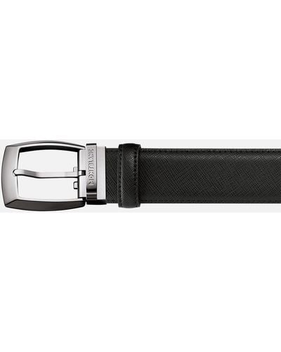 Montblanc Cinturón De Piel Negra De 35 mm - Negro