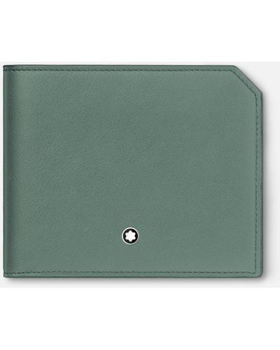Montblanc Soft Wallet 4cc With Coin Case - Green