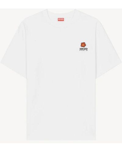 KENZO White Crew Neck T -Shirt mit Logo - Bianco