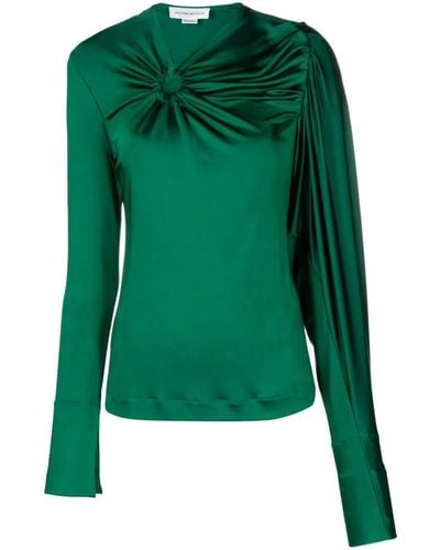 Victoria Beckham Draped Top Clothing - Green
