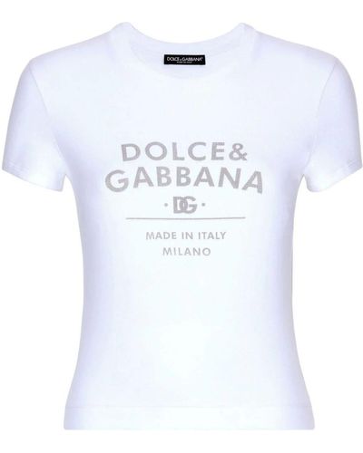 Dolce & Gabbana Jersey T-Shirt With Lettering - White