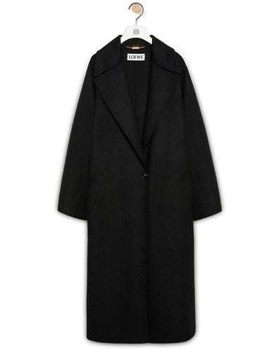 Loewe Wool And Cashmere Coat - Black