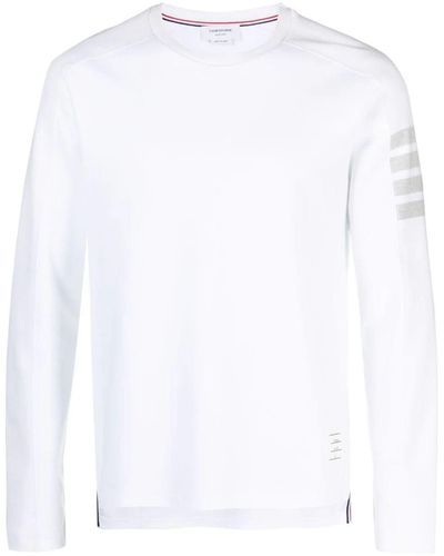 Thom Browne Long Sleeves 4-bar Tee Clothing - White