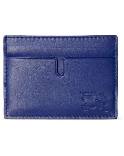 Burberry Porta carte di credito con ekd - Blu
