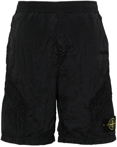 Stone Island Comfort Fit Cargo Shorts Nylon Metal - Black