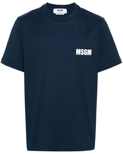MSGM T-shirt con stampa - Blu