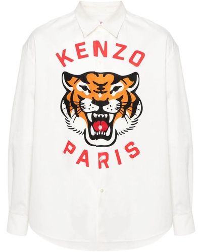 KENZO Tiger Print Shirt - White