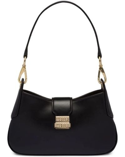 Miu Miu Leather Shoulder Bag - Black