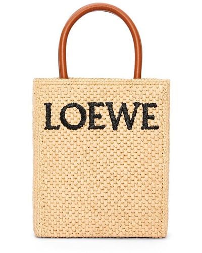 Loewe 'vertical Tote Mini' Handbag - Natural