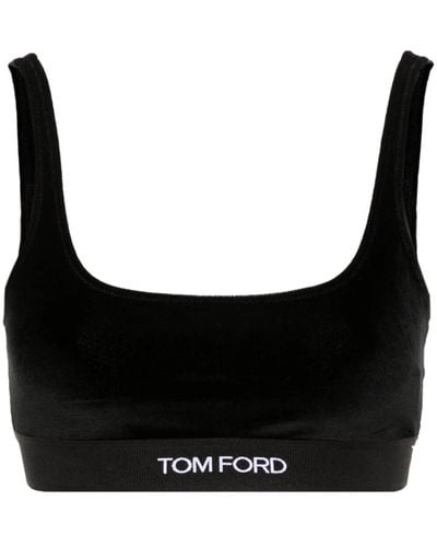 Tom Ford Top With Jacquard Effect - Black