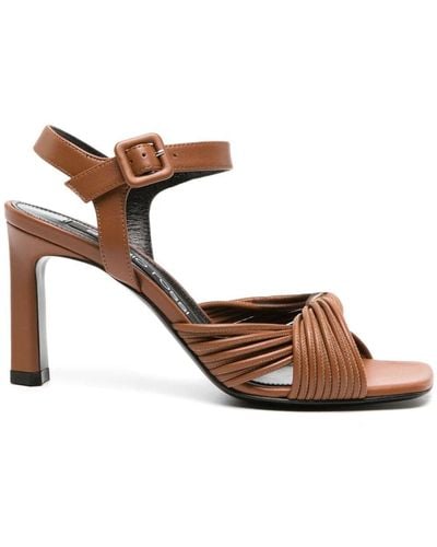 Sergio Rossi Akida Braided Sandals Shoes - Brown
