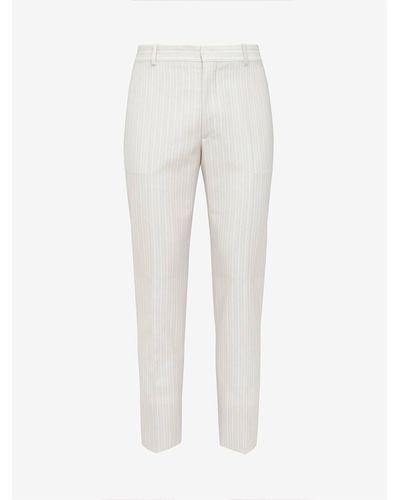 Alexander McQueen Tailored Cigarette Trousers Clothing - White