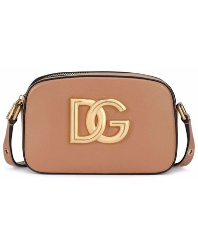 Dolce & Gabbana Borsa Tracolla Logo - Brown