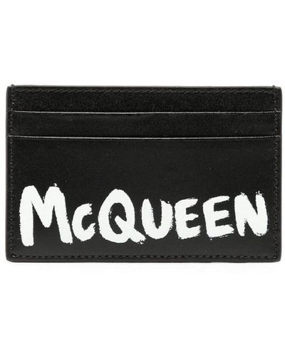 Alexander McQueen And Mcqueen Graffiti Card Holder - Black