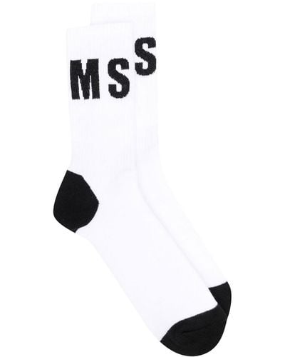 MSGM Logo Socks - White