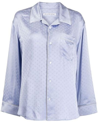 Alexander Wang Pyjama Long Sleeve Shirt Clothing - Blue