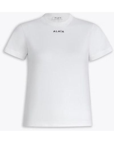Alaïa Alaïa Tight-fitting T-shirt Clothing - White
