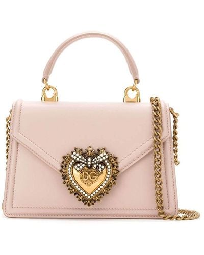 Dolce & Gabbana Devotion Small Leather Handbag - Pink