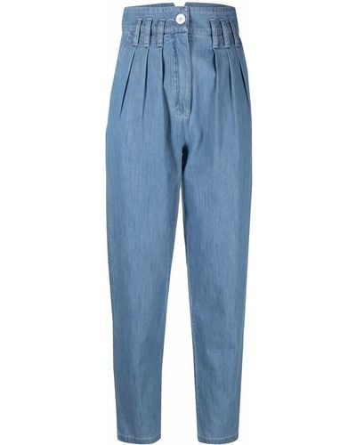 See By Chloé See By Chloe High Waist Tapered Leg Jeans - Blue