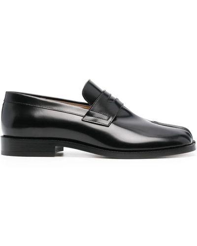 Maison Margiela Tabi Leather Loafers - Black