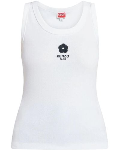 KENZO Boke 2.0 Embroidered Tank Top - White