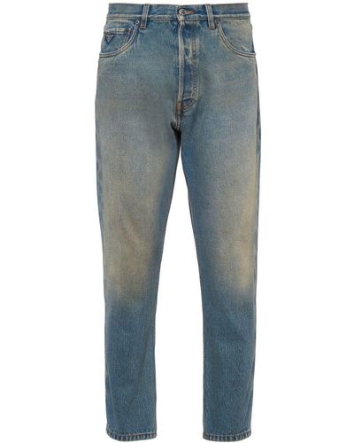 Prada Distressed-effect Straight-leg Jeans - Blue