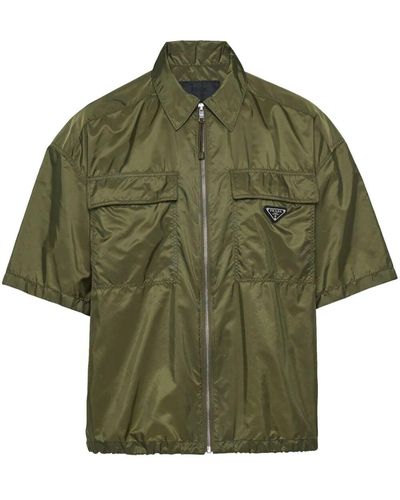 Prada Re-nylon Short-sleeved Shirt - Green