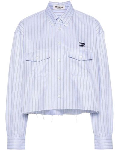 Miu Miu Striped Shirt - Blue