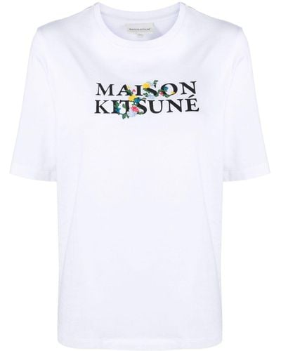 Maison Kitsuné T-shirt con stampa - Bianco