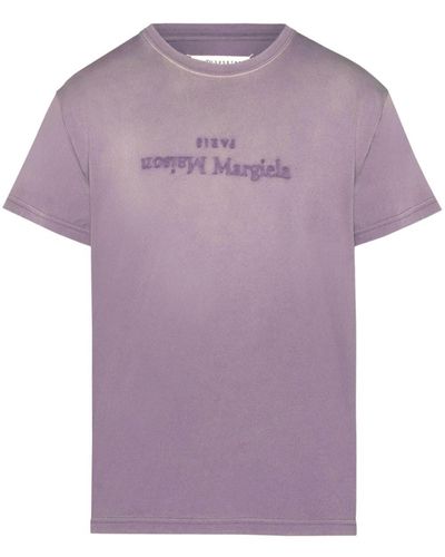 Maison Margiela T-shirt Reverse con stampa - Viola