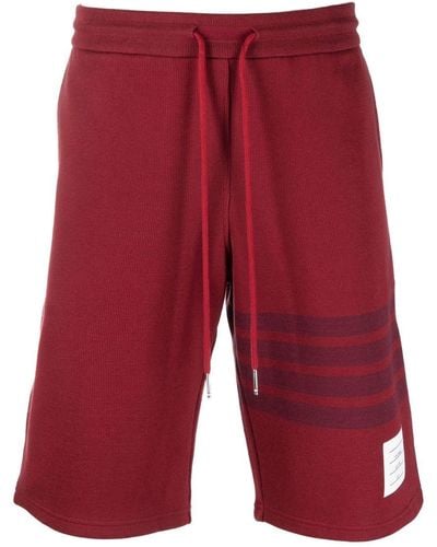 Thom Browne Rwb Striped Shorts - Red