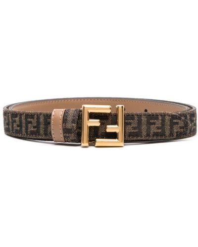 Fendi Ff Reversible Belt - Brown