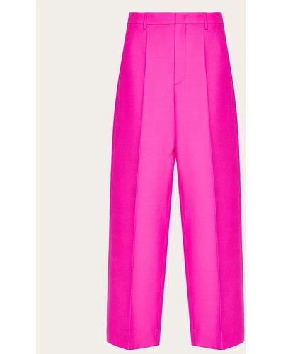 Valentino Pink Pp Runway: Crepe Couture Trousers