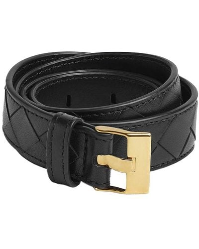 Bottega Veneta Intrecciato Watch Belt - Black