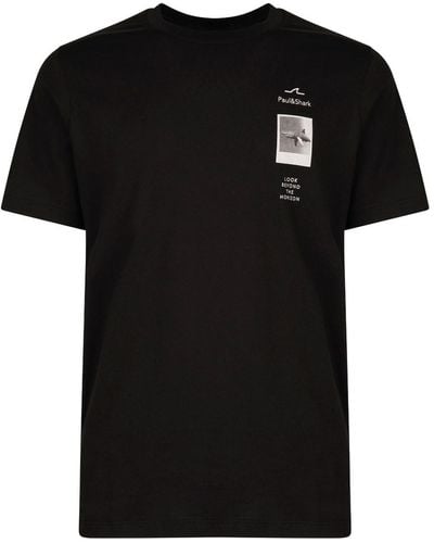 Paul & Shark Shark Print T-shirt - Black