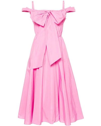 Patou Volume Midi Dress - Pink