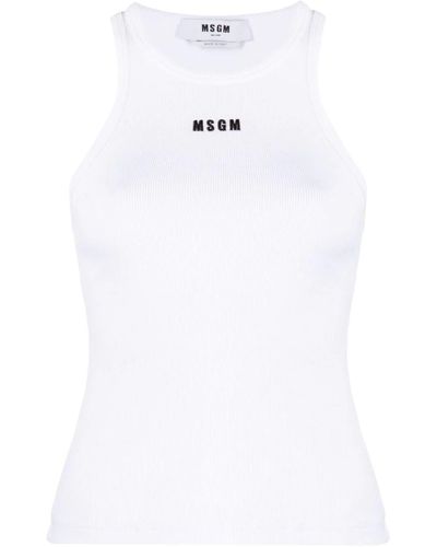 MSGM Canvas Clothing - White