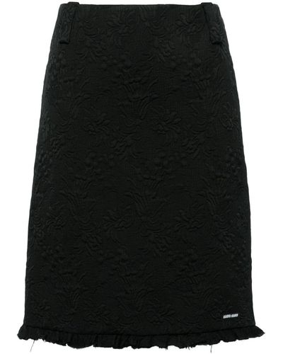 Miu Miu Matelassé Pencil Skirt - Black