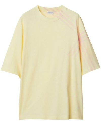 Burberry T-shirt a quadri - Giallo