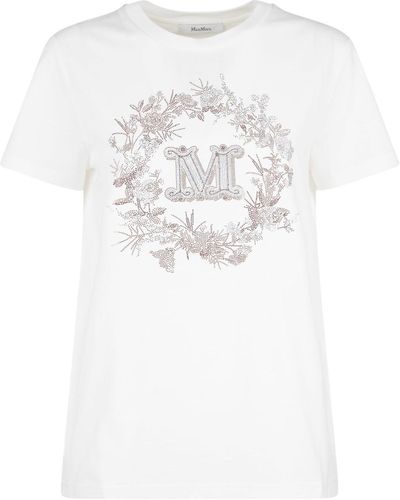 Max Mara Embroidered M Monogram T-shirt - White