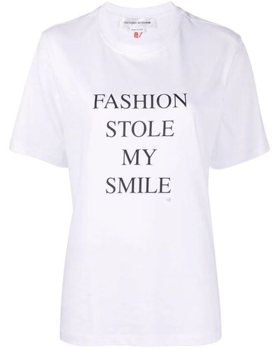Victoria Beckham Slogan-print T-shirt - White