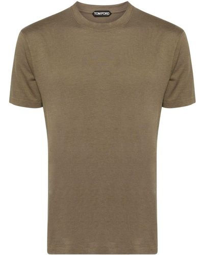 Tom Ford Lyocell-cotton T-shirt - Green