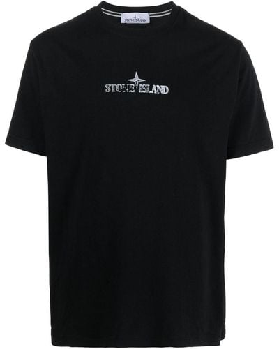 Stone Island T-shirt logoprint nera - Nero