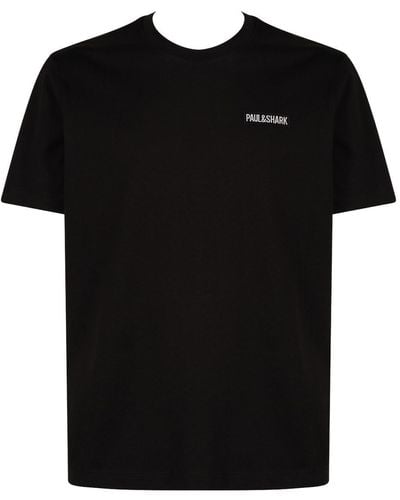 Paul & Shark Embroidered Logo T-shirt - Black
