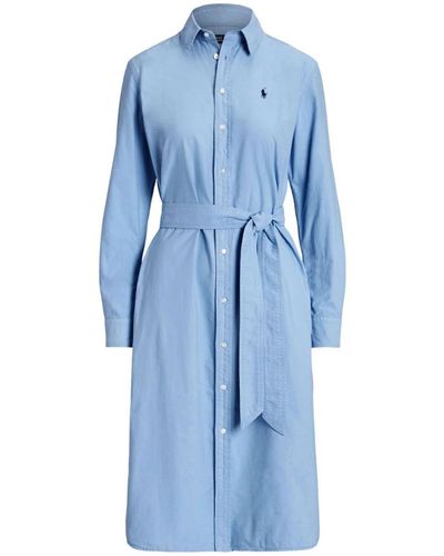 Polo Ralph Lauren Polo Pony Cotton Dress - Blue