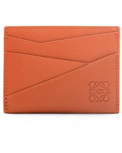 Loewe Puzzle Plain Cardholder - Orange